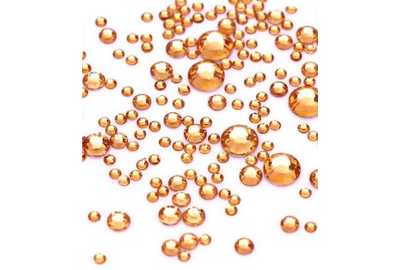 Стразы для ногтей золотые микс 1000 шт