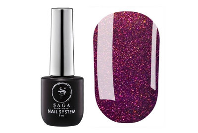 Гель-лак Saga WILD CAT Кошачий Глаз №05 малиново-фиолетовый 10 мл