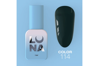 Gel polish Luna Color No. 114 dark green, 13 ml