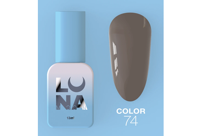 Gel polish Luna Color No. 74 beige-brown, 13 ml