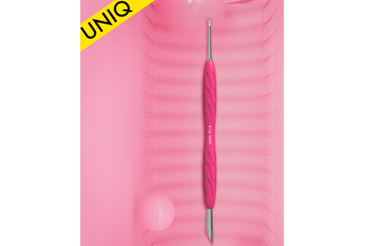 Лопатка маникюрная с силиконовой ручкой STALEKS UNIQ 11 TYPE 2 скошенный пушер+кольцо