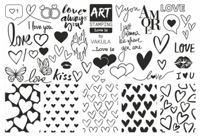 Пластина для стемпинга Art Stamping LOVE IS