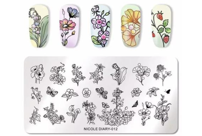 Пластина для стемпинга NICOLE DIARY-012
