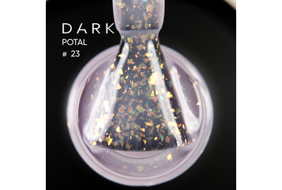 База для ногтей DARK Potal Base №23, молочно-розовая с поталью, 15 мл, Цвет: Молочный