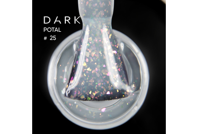 База для ногтей DARK Potal Base №25, молочная с поталью, 15 мл, Цвет: Молочный