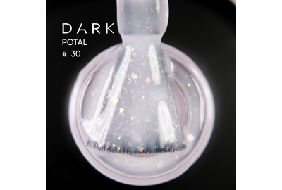 База для ногтей DARK Potal Base №30, розовая с поталью, 15 мл, Цвет: Розовый