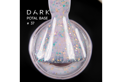 База для ногтей DARK Potal Base №37, фиолетовая с поталью, 15 мл, Цвет: Фиолетовый