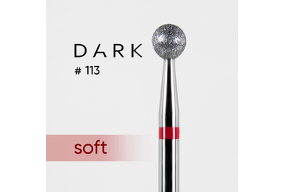 Насадка фреза алмазна DARK №113 куля червона 040