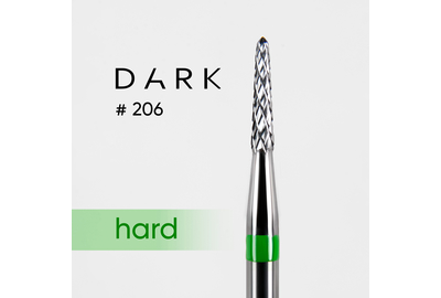 Насадка фреза конус закруглений твердосплавна DARK №206 зелена
