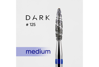 Насадка фреза алмазная DARK №125 торнадо синее 023