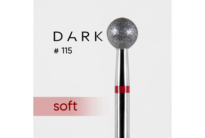 Насадка фреза алмазна DARK №115 куля червона 050