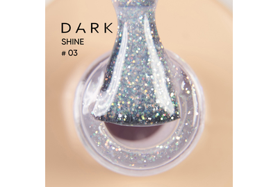 База для ногтей DARK PRO base Shine №03, молочно-розовая с блестками, 15 мл, Цвет: Розовый
