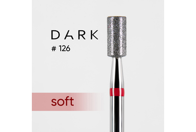 Насадка фреза алмазная DARK №126 красный цилиндр 032