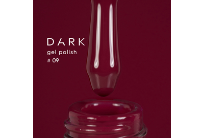 Гель-лак DARK №009, сливово-красный, 10 мл, Цвет: Красный