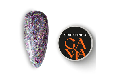 Гель-лак для ногтей GaMa Star shine №03, с розовыми блестками, 5 г, Цвет: Розовый