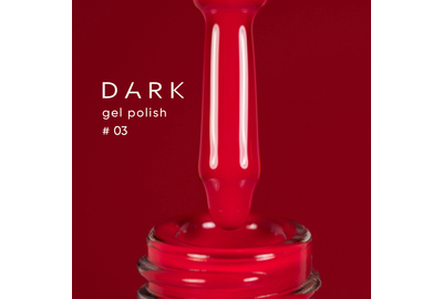 Гель-лак DARK №003, красный ярко-алый, 10 мл, Цвет: Красный