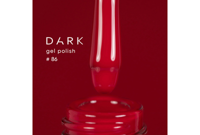 Гель-лак DARK №086, яскравий червоний, 10 мл, Колір: Червоний