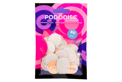 Сменные файлы для педикюрного диска STALEKS PRO M Белые 80 грит, 50 шт