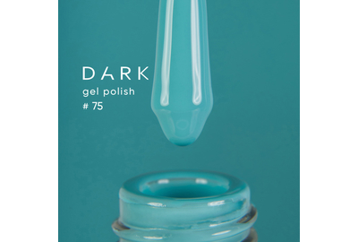 Гель-лак DARK №075, бірюзовий, 10 мл, Колір: Бірюзовий
