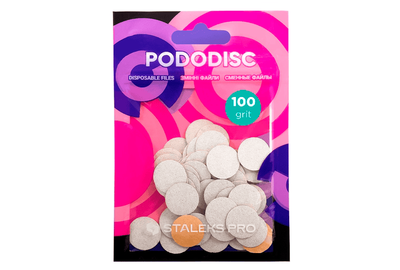 Сменные файлы для педикюрного диска STALEKS PRO S Белые 100 грит, 50 шт