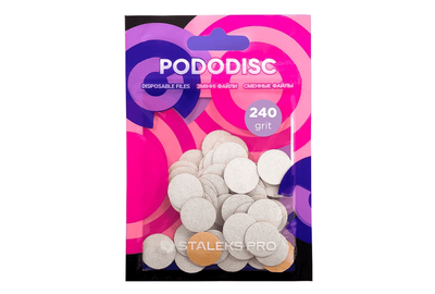 Сменные файлы для педикюрного диска STALEKS PRO S Белые 240 грит, 50 шт