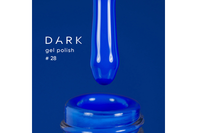 Гель-лак DARK №028, яскраво-синій, 10 мл, Колір: Синій