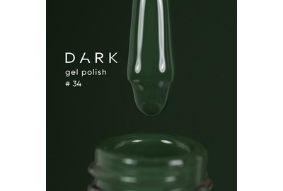 Гель-лак DARK №034, насыщенный темно-зеленый, 10 мл, Цвет: Зеленый