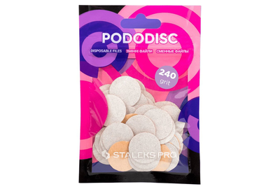 Сменные файлы для педикюрного диска STALEKS PRO M Белые 240 грит, 50 шт