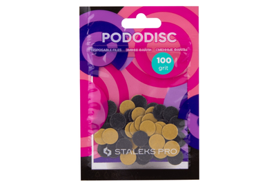 Сменные файлы для педикюрного диска STALEKS PRO XS Черные 100 грит, 50 шт