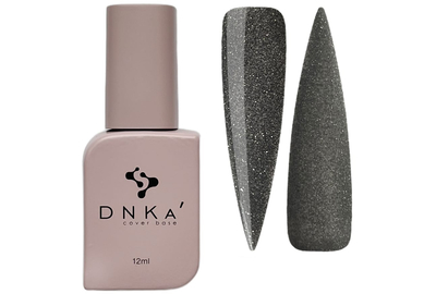 База цветная DNKA Cover base №013А Сheerful черная светоотражающая, 12 мл, Цвет: Черный