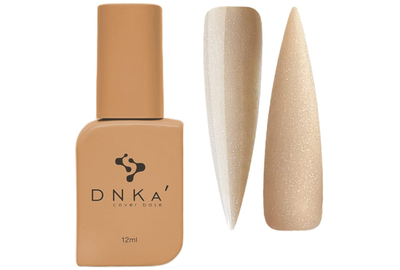 База цветная DNKA Cover base №028 Mysterious бежевая с голографическими блестками, 12 мл, Цвет: Бежевый