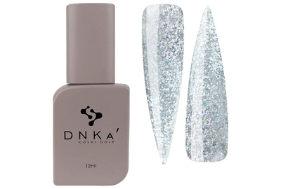 База кольорова DNKA Cover base №049 Hype світловідбиваюча з кольоровими крихтами, 12 мл