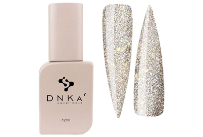 База кольорова DNKA Cover base №052 Meteoric світловідбиваюча з бежевими крихтами, 12 мл, Колір: Бежевий