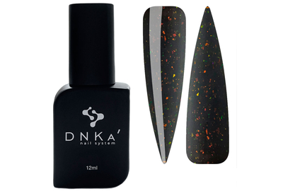 Color base DNKA Cover base No. 096 Black Dress black with metal, 12 ml, Color: Black