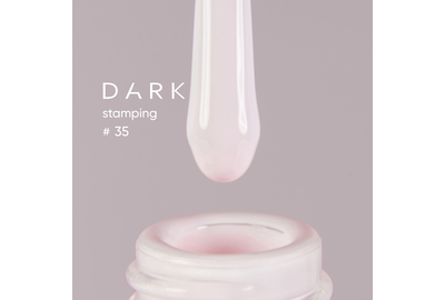 Лак для стемпинга DARK №35 молочно-розовый с липким слоем, 8 мл., Цвет: Розовый