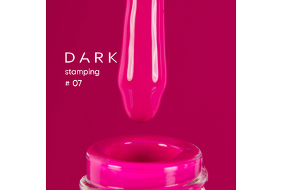 Лак для стемпинга DARK №07 малиновый с липким слоем, 10 мл., Цвет: Малиновый