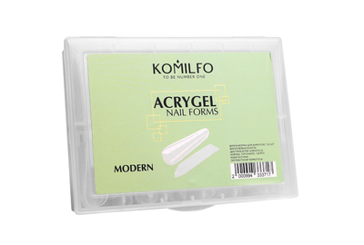 Верхние формы для наращивания Komilfo Acryl Gel Nail Forms Modern миндаль, 120 шт