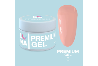 Гель Luna Gel Premium №8 розовый, 30 мл, Цвет: Розовый
