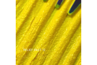 Паста декоративная Saga Relief past №12, желтая, 5 мл, Цвет: Желтый