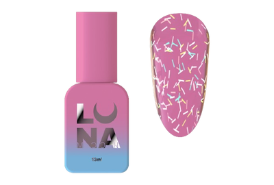 Luna Top Ice Cream nail top, transparent, with confetti, no sticky layer, 13 ml