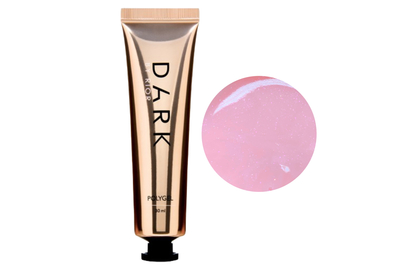 Акрил-гель DARK PolyGel №07, розовый с шиммером в тюбике, 30 мл, Цвет: Розовый