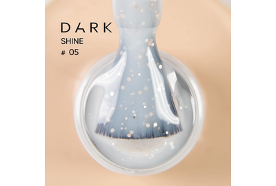 База для ногтей DARK PRO base Shine №05, молочная с золотыми блестками, 15 мл, Цвет: Молочный