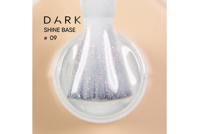 База для ногтей DARK PRO base Shine №09, молочная с розовым шиммером, 15 мл, Цвет: Молочный