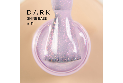 База для ногтей DARK PRO base Shine №11, розовая с розовым шиммером, 15 мл, Цвет: Розовый