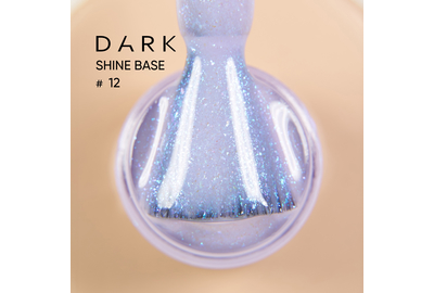 База для ногтей DARK PRO base Shine №12, лавандовая с голубым шиммером, 15 мл, Цвет: Лавандовый