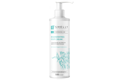 Регенерирующий крем для ног SHELLY с аллантоином, экстрактом бамбука и маслом ши, 500 мл, Обьем: 500 мл