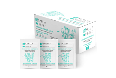 Регенерирующий крем для ног SHELLY с аллантоином, экстрактом бамбука и маслом ши, 4 мл*100 шт