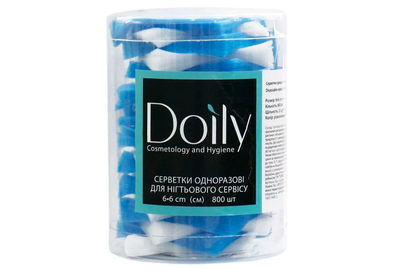 Салфетки безворсовые 6х6 см Doily разноцветные, 400 шт