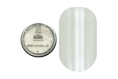 Втирка Adore Pearl powder №1 серебряная 1 г
