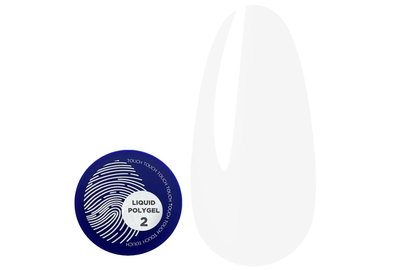 Акрил-гель для ногтей Touch Liquid Polygel №02, белый, 15 мл, Цвет: Белый